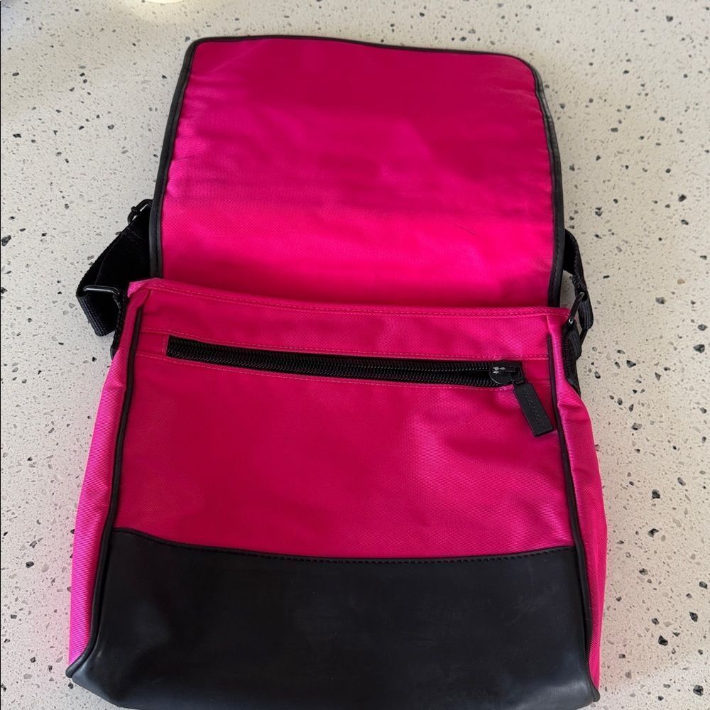 Polo Sport by Ralph Lauren Vintage 90’s Pink Black Messenger Bag Crossbody Retro - Picture 5 of 16